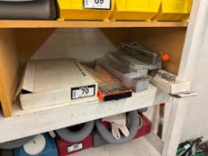 Lot of Asst. Glide Guard Metal Strips, Shelf Pin Template, Drill Guide, etc.