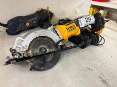 Lot of DeWalt DCS571 4-1/2” Circular Saw and Mastercraft Multi-Cutter Precision Saw