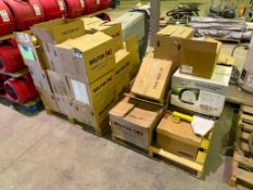 Lot of (2) Pallets of Asst. Paper, Folders, Stationery Supplies, Portable TV Satellite Antenna, etc.