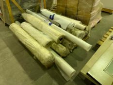 Pallet of Asst. Rolls of Poly and Construction Materials