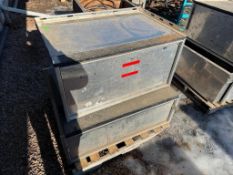 Lot of (2) Stainless Sliding Tool Cabinets