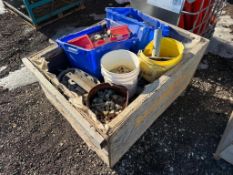 Crate of assorted hardware