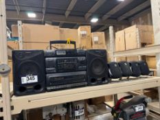 Sony CFD-560 CD/Cassette Stereo System and Logitech THX Speakers