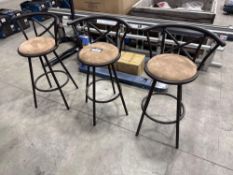 Lot of (3) Swivel Top Bar Height Stools