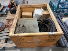 Crate of Asst. Rod Oven, Electrical Cords, Teck Cable, etc.