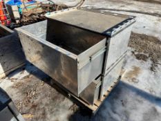 Lot of (2) Stainless Sliding Tool Cabinets