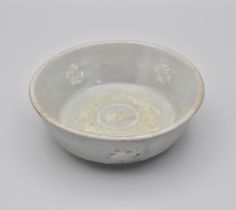 A KOREAN INLAID CELADON DEEP BOWL GORYEO DYNASTY 12TH CENTURY
