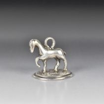 A SILVERY METAL ARMORIAL SEAL Possibly Spanish, LATE 17/18TH CENTURY