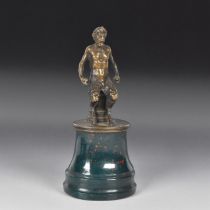 AN ITALIAN BRONZE TABLE SEAL OF A FAUN 19TH CENTURY