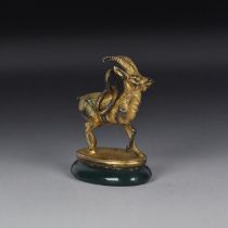 A GILT-METAL NOVELTY 'IBEX' FOB SEAL 19TH CENTURY