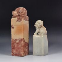 A CHINESE SOAPSTONE CARVED 'CAT' SEAL QING DYNASTY, LATE 19TH CENTURY