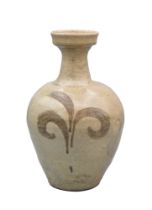 A KOREAN STONEWARE SHOULDERED BALUSTER VASE GORYEO DYNASTY, 11TH-13TH CENTURY