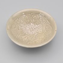 A CHINESE YAOZHOU CELADON 'BOYS' BOWL NORTHERN SONG/JIN DYNASTY (AD 960-1234)