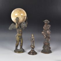 THREE BRONZE TABLE SEALS 19TH CENTURY