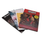 An assortment of various graphic novels