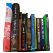 A large collection of science fiction books
