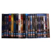 A collection of MCU films, on DVD and Blu-ray