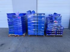 (3) Pallets of Blue Akro Bins 8820