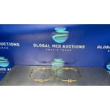 Lot of 2 Stainless Steel Octagonal Surgical Retractor Frames - Bookwalter Style