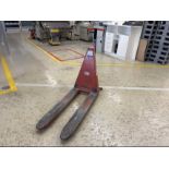 BT HL10/3 high lifter hydraulic pallet truck, 1000kg maximum capacity, S/No.468502, year 2001