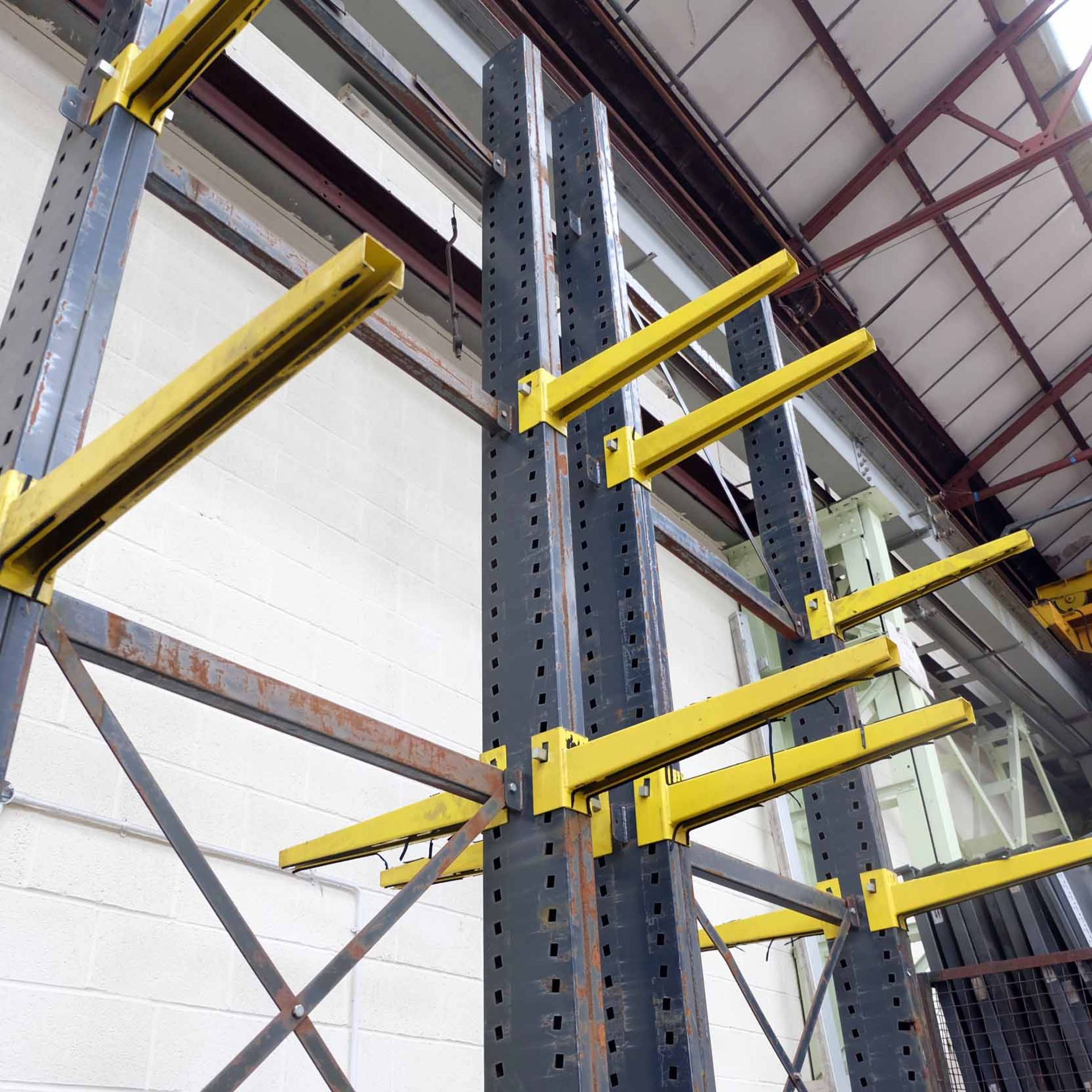 Double Sided Tall Racking. Approx Height 5.4m. 1620mm x 1900mm Approx. Pallet of Arms 825mm Long.  - Image 4 of 10
