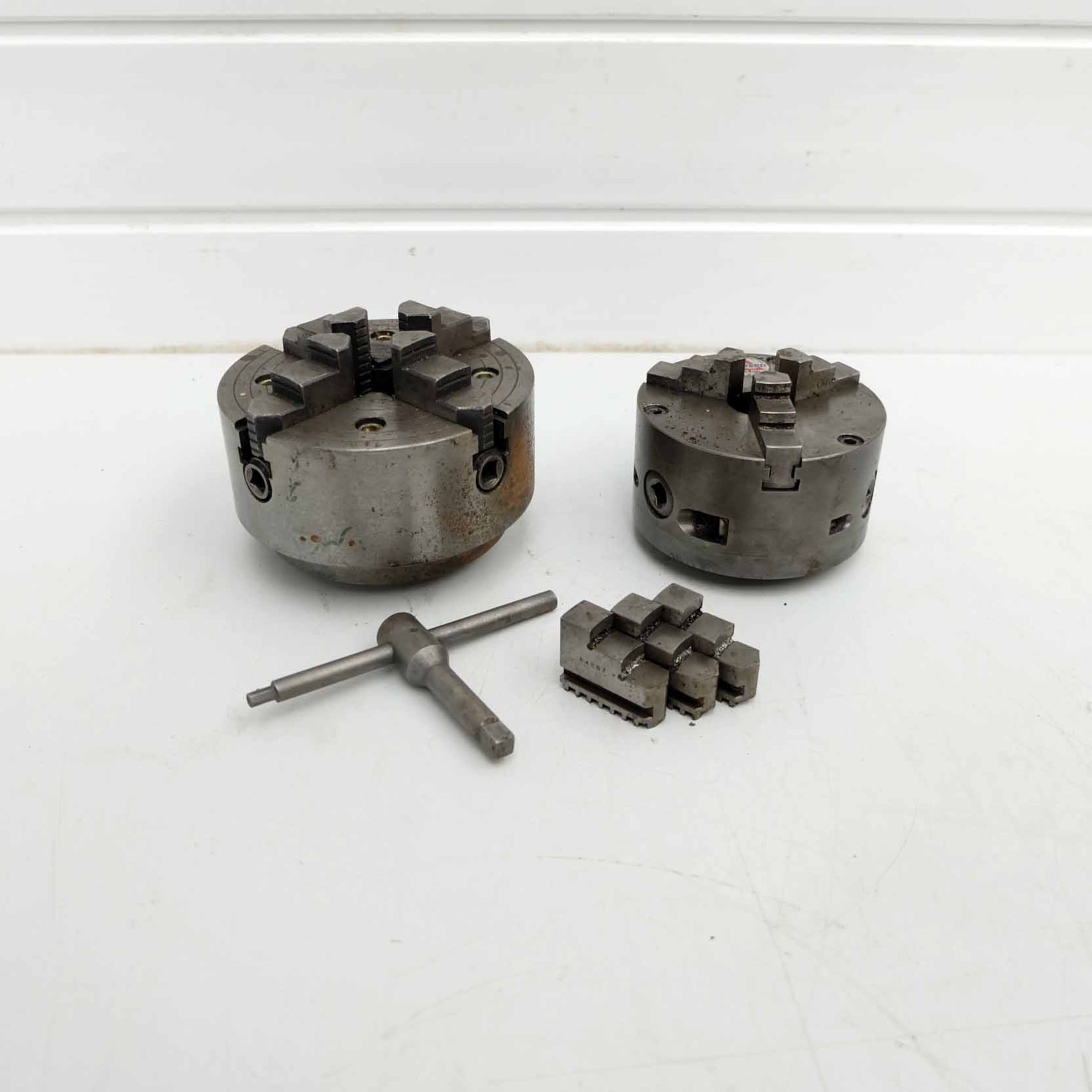 4" Three Jaw Chuck & 5" Four Jaw Chuck to Suit Myford Lathe. Spindle Fitting 1 1/4" x 12 TPI. - Image 2 of 3