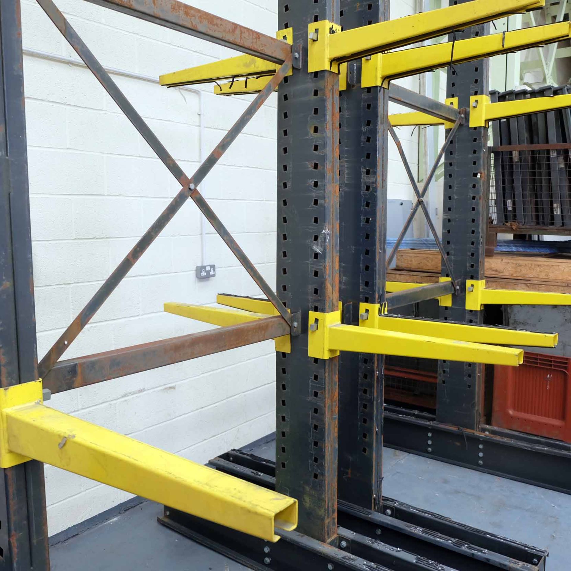Double Sided Tall Racking. Approx Height 5.4m. 1620mm x 1900mm Approx. Pallet of Arms 825mm Long.  - Image 6 of 10