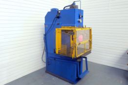 HI-TON PR50/1 1/4G/10 Hydraulic Press. Capacity 50 Tonnes. Throat 250mm. Platen Size 960 x 710mm. 3