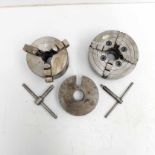 6" Four Jaw Chuck, 4 7/8" Three Jaw Chuck & Catch Plate to Suit Boxford 4 1/2" Lathe.
