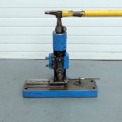Fly Press. Throat 3". Daylight 5 1/4". Table 24" x 6 1/2".
