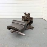 10 1/4" Swivelling Shaper Vice With Jig Attachment. Jaws 10 1/4" x 3". Max Opening 12 1/2". Overall 