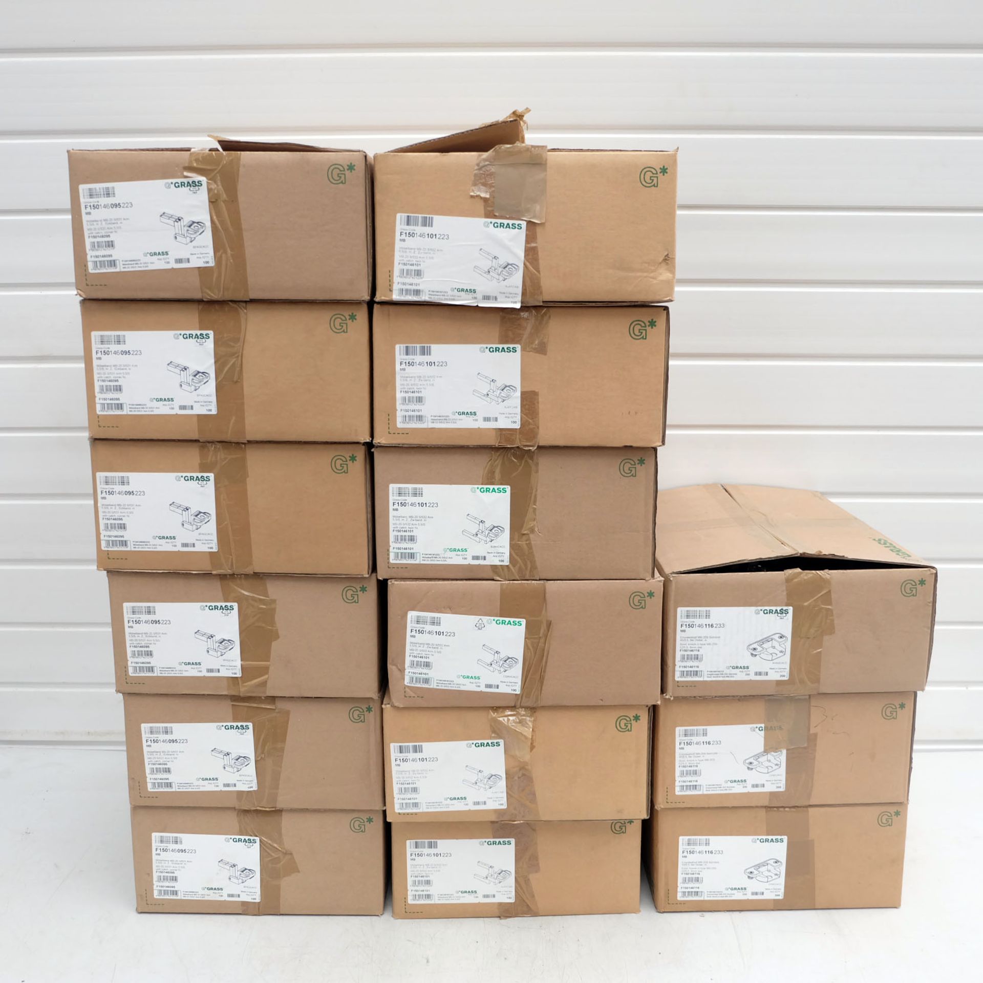 15 x Boxes of GRASS Cabinet / Furniture Fittings. (Some Boxes are Half Full).