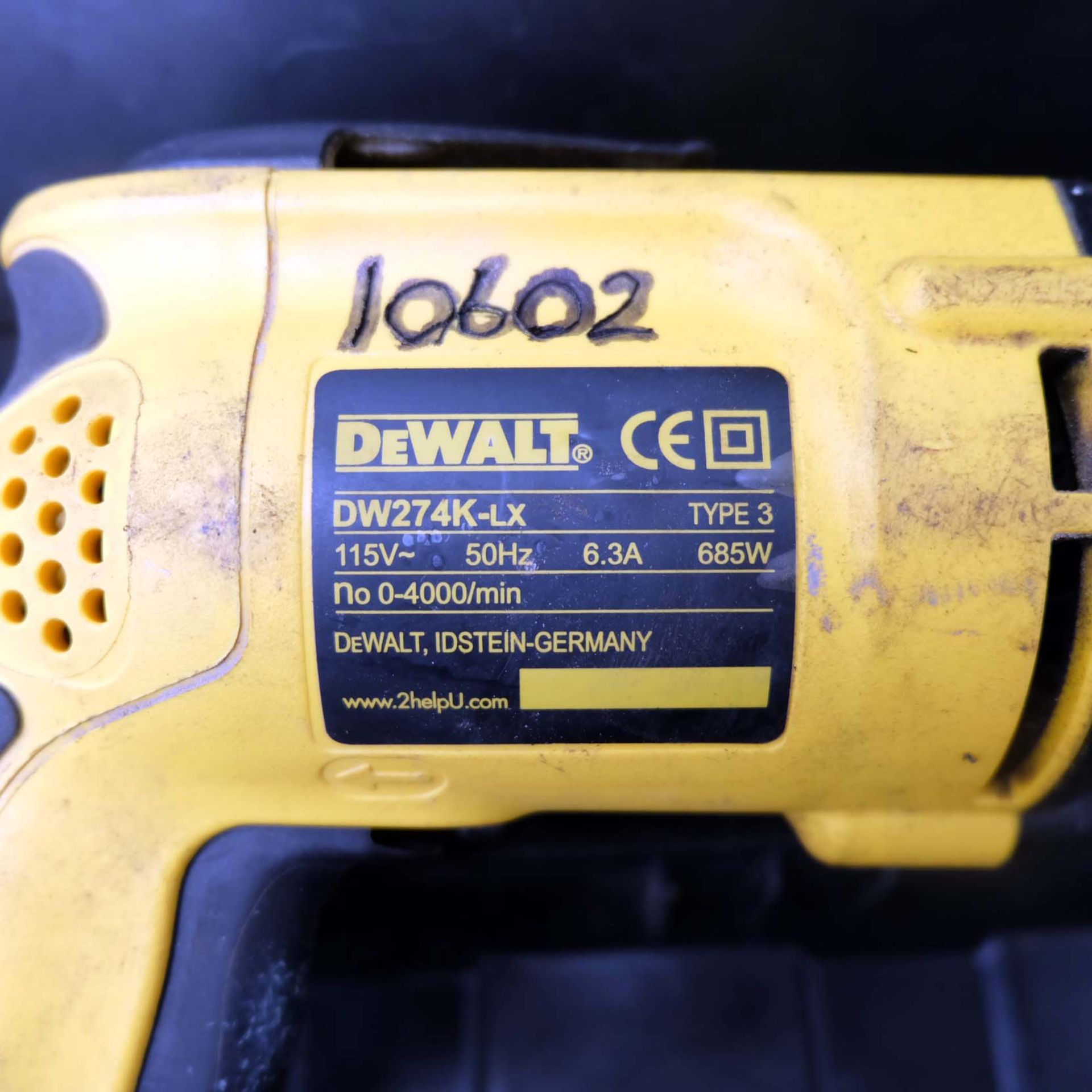 DeWalt DW274K-LX 115 Volt Drywall Screwdriver. Power 685W. Speed 0 - 4000rpm. With Carry Case. - Image 5 of 6