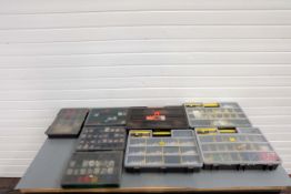 8 x Storage Boxes Mostly with Wiring Equipment, Some Nuts and Bolts.
