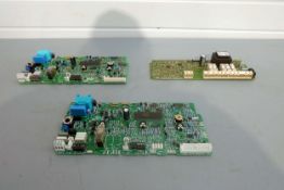 2 x Worcester Bosch Printed Circuit Board, 1 x Ideal Logic Combi PCB.