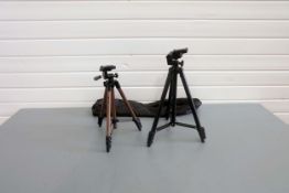 2 x Tripods in Black Carrying Bag. 1 x Konig KN-Tripod19N, 1 x Other. Both Adjustable.