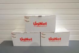 3 x UniNet Toners. 1 x ICT600SUBC Cyan, 1 x ICT600SUBY Yellow, 1 x ICT600SUBK Black.