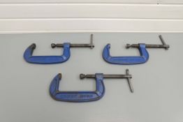 3 x Kennedy 539-206 G-Clamps. 6" / 150mm