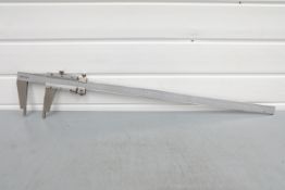 Mitutoyo 600mm / 24" Internal & External Vernier Caliper. Jaw Depth 100mm