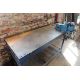 Cast Iron Table on Steel Stand With Wheels. Size 60" x 28". With Record No.25 Quick Release 6" Bench - Image 2 of 4