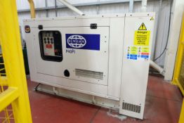 FG Wilson P40P1 40 KVA 32 kW Diesel Generator. Year 2004. Hours 51. Perkins N440 Engine.