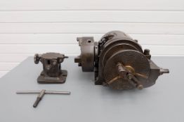Cincinnatti Dividing Head with 9" 3 Jaw Chuck, Chuck Key & Tailstock.