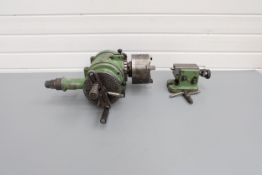 Dividing Head with 13 1/2" 3 Jaw Chuck, Chuck Key & Tailstock.