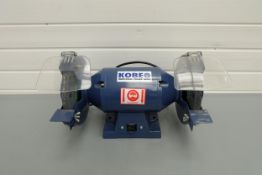 KOBE Model GB200 Double Ended Benchtop Grinder. Wheel Size 200mm Dia. Single Phase
