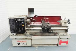 Harrison V350 Gap Bed Centre Lathe. Year 1997. Swing Over Bed 350mm. Distance Between Centres 650mm.