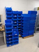79 x Ekwo Plastic Storage Bins. Dimensions 300mm x 500mm x 200mm high.