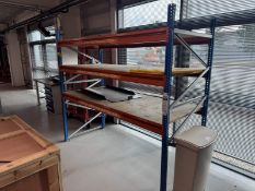 Steel Pallet Racking. Single Bay 2114mm Internal Length with 3 Shelves. Upright Height 2000mm.