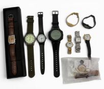 Small Selection of Wristwatches to include Swatch, Soki, Armani (boxed), Seiko etc. (10)