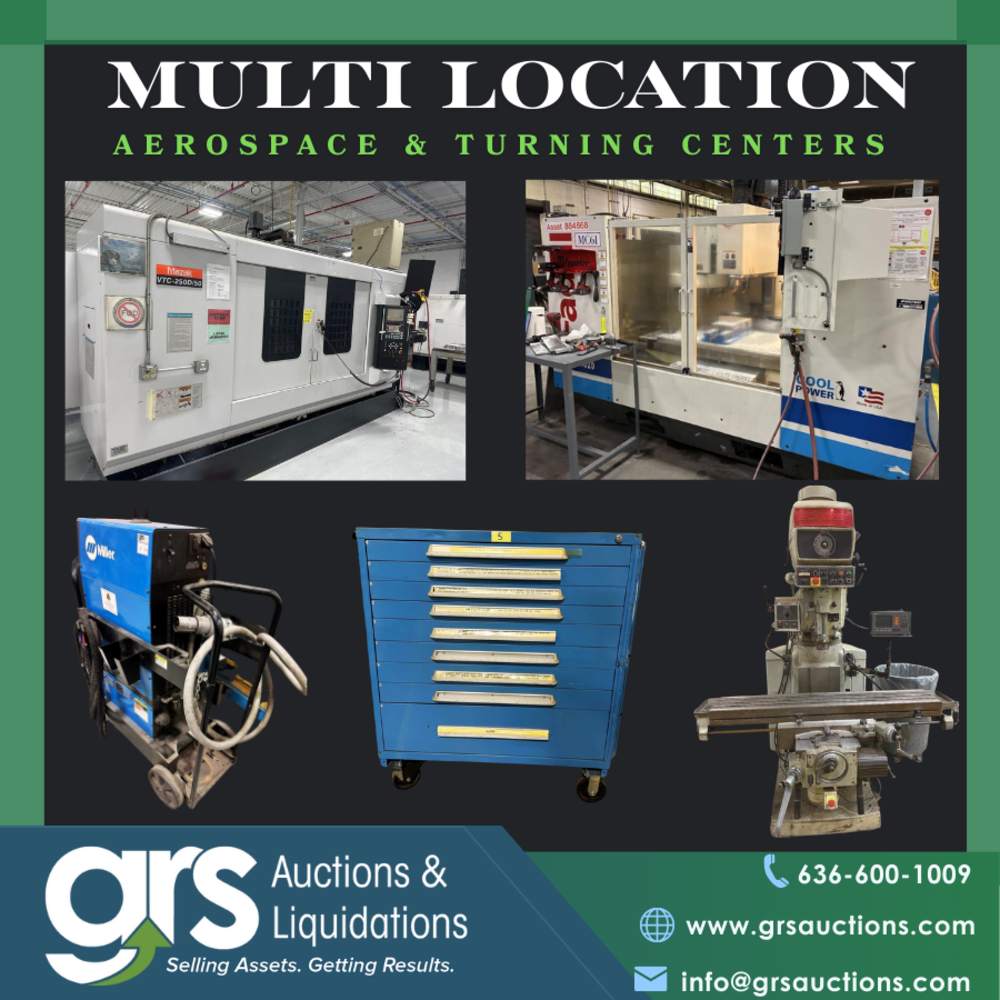 Aerospace Manufacturing and Equipment - Multi Location Auction