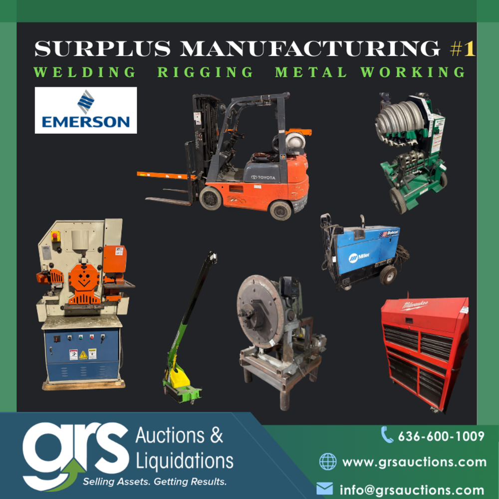 Online Auction of Emerson Surplus Manufacturing Assets #1